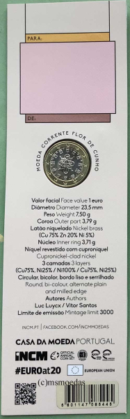 Portugal 1 Euro 2022 Blister FDC