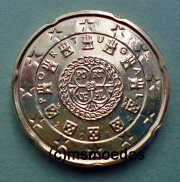 Portugal 20 Euro-Cent 2014 Stempelglanz