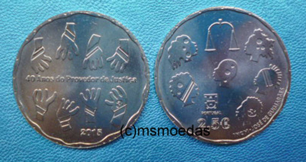 Portugal 2,50 Euro Sondermünze 2015 Bürgerbeauftragter