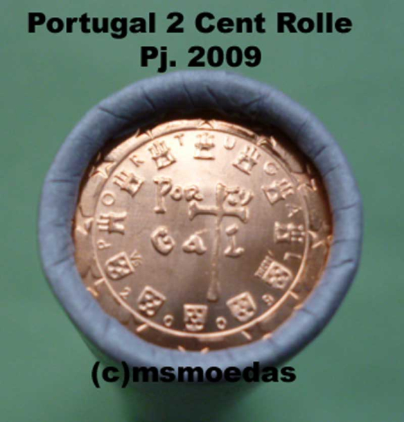 Portugal 2 Cent Rolle 2009