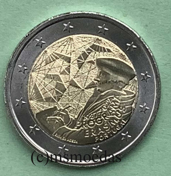 Portugal 2 Euro CoinCard 2022 Erasmus-Programm Gedenkmünze BNC
