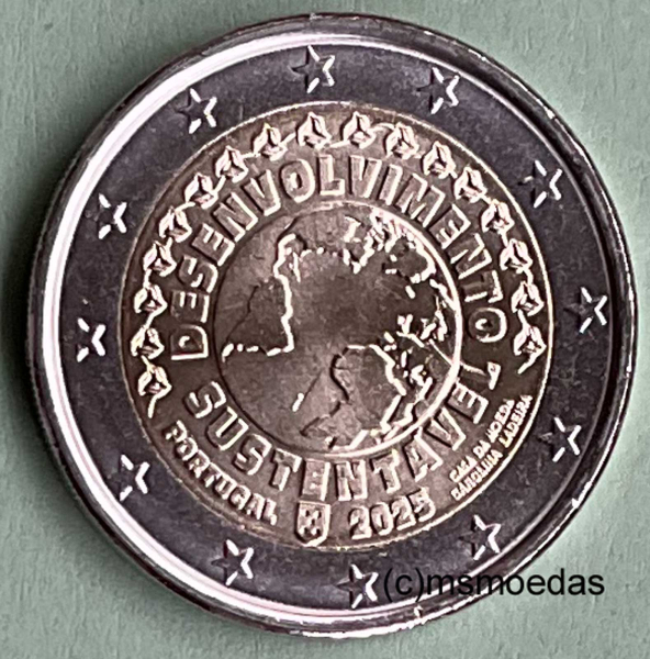 Portugal 2 Euro Gedenkmünze 2025 Nachhaltige Entwicklung