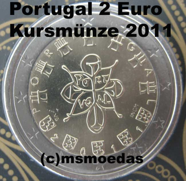 Portugal 2 Euro Kursmünze 2011 Stempelglanz