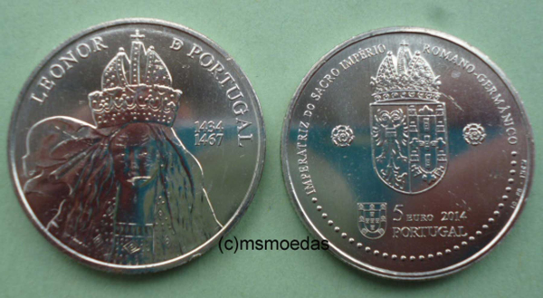 Portugal 5 Euro Sondermünze 2014 Leonor