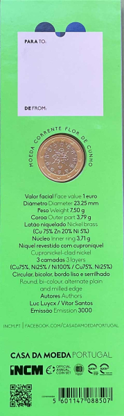 Portugal 1 Euro 2025 Blister FDC