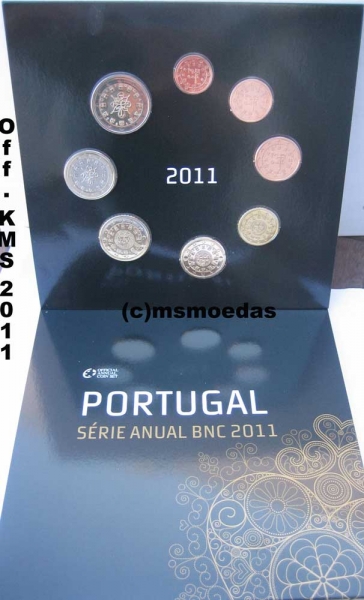 Portugal Offizieller Kursmünzensatz 2011 (1 Cent bis 2 Euro) BNC