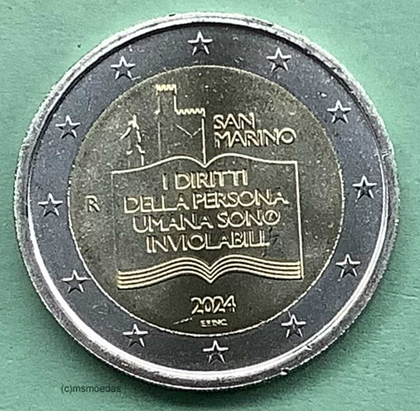 San Marino 2 Euro Gedenkmünze 2024 Bürgerrechte