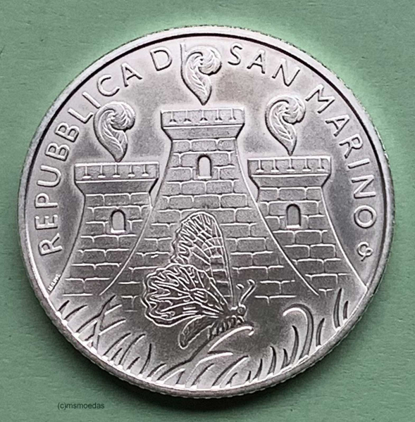 San Marino 5 Euro Silber Münze 2024 Schmetterlinge