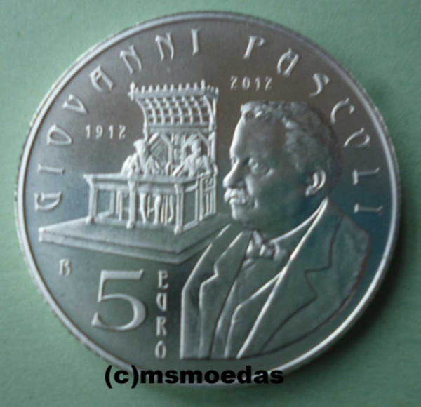 San Marino 5 Euro Silber Münze 2012 Giovanni Pascoli