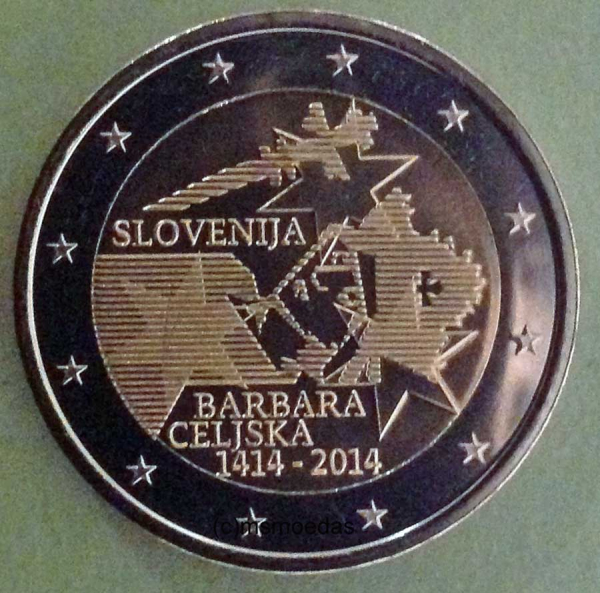 Slowenien 2 Euro Gedenkmünze 2014 Barbara Celjska