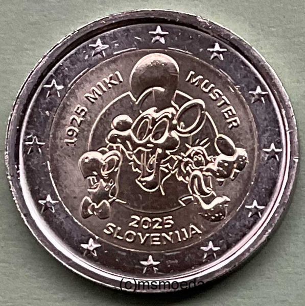 Slowenien 2 Euro Gedenkmünze 2025 Miki Muster