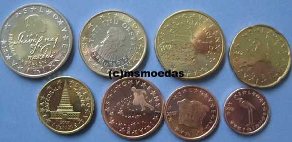 Slowenien Euro KMS 2022 (1 Cent bis 2 Euro)