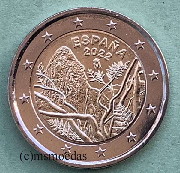 Spanien 2 Euro Gedenkmünze 2022 Garajonay