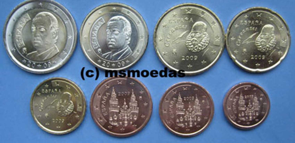 Spanien Euro KMS 2009 (1 Cent bis 2 Euro)