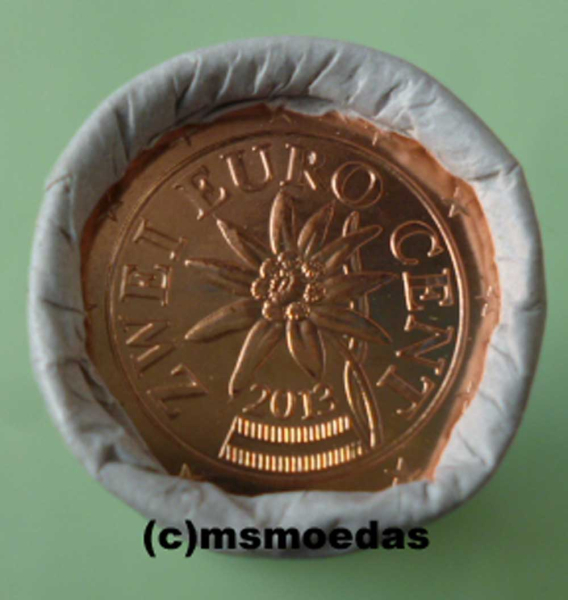 Oesterreich 2 Cent Rolle 2013 Euromünzen