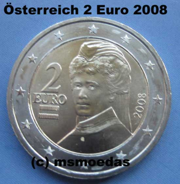 Oesterreich 2 Euro Kursmünze 2008