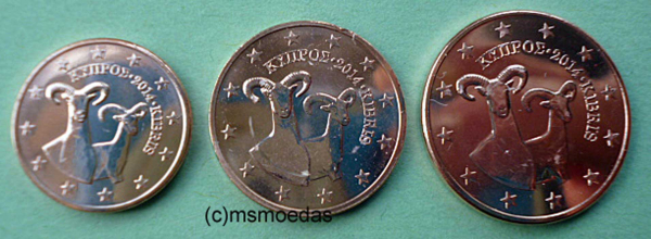 Zypern 1+2+5 Euro-Cent 2014