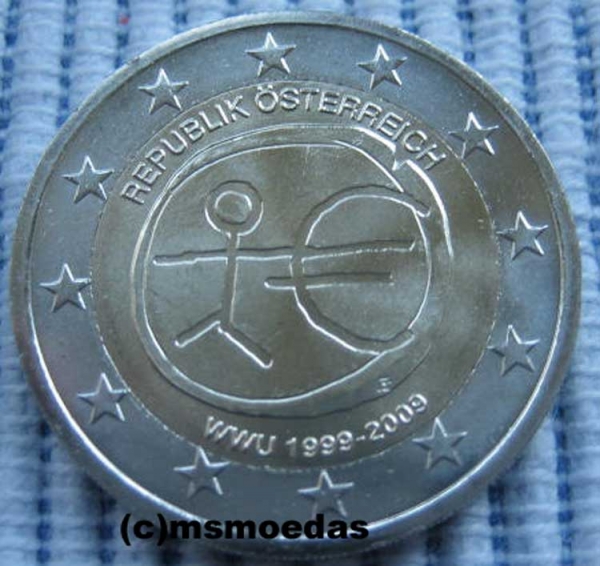 Oesterreich 2 Euro Gedenkmünze 2009 WWU EMU