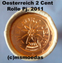 Oesterreich 2 Cent Rolle 2011 Euromünzen