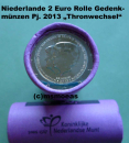 Niederlande 2 Euro Rolle Gedenkmünzen 2013 Thronwechsel Doppelportrait