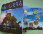 Andorra Offizieller Euro Kursmünzensatz 2015 (1 Cent bis 2 Euro)