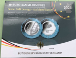 Deutschland 10 Euro 2021 Auf dem Wasser Sondermünzen J (Hamburg) Proof