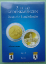 Deutschland 5 x 2 Euro Gedenkmünzen 2018 Berlin Schloss Charlottenburg (A,D,F,G,J) Münzkarte