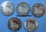 Deutschland 5 x 2 Euro Gedenkmünzen 2011 Nordrhein-Westfalen (A,D,F,G,J)