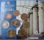 Griechenland Offizieller Kursmünzensatz 2004 (1 Cent bis 2 Euro) Stempelglanz