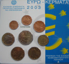 Griechenland Offizieller Kursmünzensatz 2003 (1 Cent bis 2 Euro) Stempelglanz