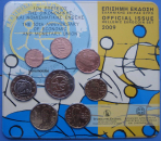Griechenland Offizieller Kursmünzensatz 2009 (1 Cent bis 2 Euro cc) WWU Stempelglanz