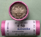 Lettland 2 Euro Rolle Gedenkmünzen 2020 Lettgallische Keramik