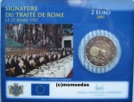 Luxemburg 2 Euro Coincard 2007 Römische Verträge BU