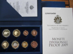 San Marino Offizieller Euro Kursmünzensatz 2009 (1 Cent bis 2 Euro) Spiegelglanz