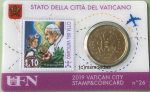 Vatikan 50 Euro-Cent Münze 2019 Stamp&CoinCard No.26 mit Briefmarke
