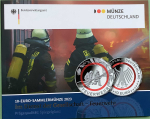 Deutschland 5x 10 Euro 2023 Feuerwehr Sondermünzen Komplettsatz ADFGJ Proof