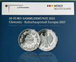 Deutschland 20 Euro Silber Sondermünze 2025 Chemnitz PP