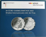 Deutschland 20 Euro Silber Sondermünze 2025 Jahr der Frau (G)