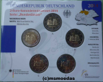 Deutschland 2 Euro Blister Gedenkmünzen 2014 Niedersachsen (A,D,F,G,J) Stempelglanz