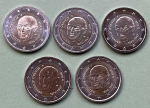 Deutschland 5 x 2 Euro Gedenkmünzen 2026 Konrad Adenauer (A,D,F,G,J)