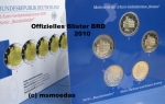 Deutschland 2 Euro Blister Gedenkmünzen 2010 Bremen (A,D,F,G,J) Spiegelglanz