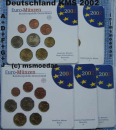 Deutschland Offizieller Kursmünzensatz 2002 A+D+F+G+J (1 Cent bis 2 Euro) BU