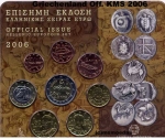 Griechenland Offizieller Kursmünzensatz 2006 (1 Cent bis 2 Euro) Stempelglanz