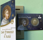 Italien 2 Euro CoinCard 2026 Franz von Assisi Gedenkmünze FDC