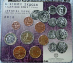 Griechenland Offizieller Kursmünzensatz 2008 (1 Cent bis 2 Euro) Stempelglanz