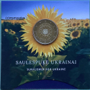 Lettland 2 Euro CoinCard 2023 Ukrainische Sonnenblume Gedenkmünze