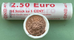 Oesterreich 5 Cent Rolle 2024 Euromünzen