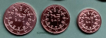 Portugal 1+2+5 Euro-Cent 2024 Stempelglanz