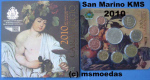 San Marino Offizieller Kursmünzensatz 2010 (1 Cent bis 2 Euro + 5 Euro Silber Münze) Caravaggio FDC