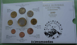 Slowenien Offizieller Kursmünzensatz 2009 (1 Cent bis 2 Euro) BU + 3 Euro Gedenkmünze